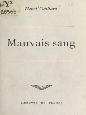 cover image of Mauvais sang